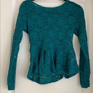 Green lace shirt
